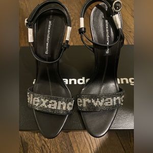 alexander wang Jane Crystal Logo sandle